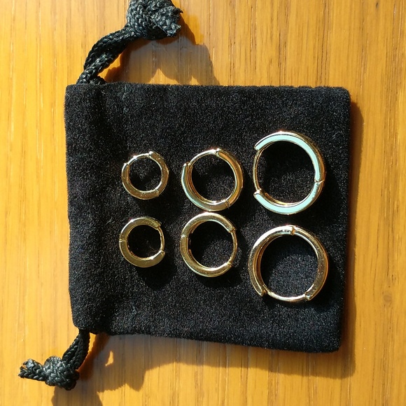 Arielle 3 Pair Huggie Hoop Earrings - Picture 4 of 7